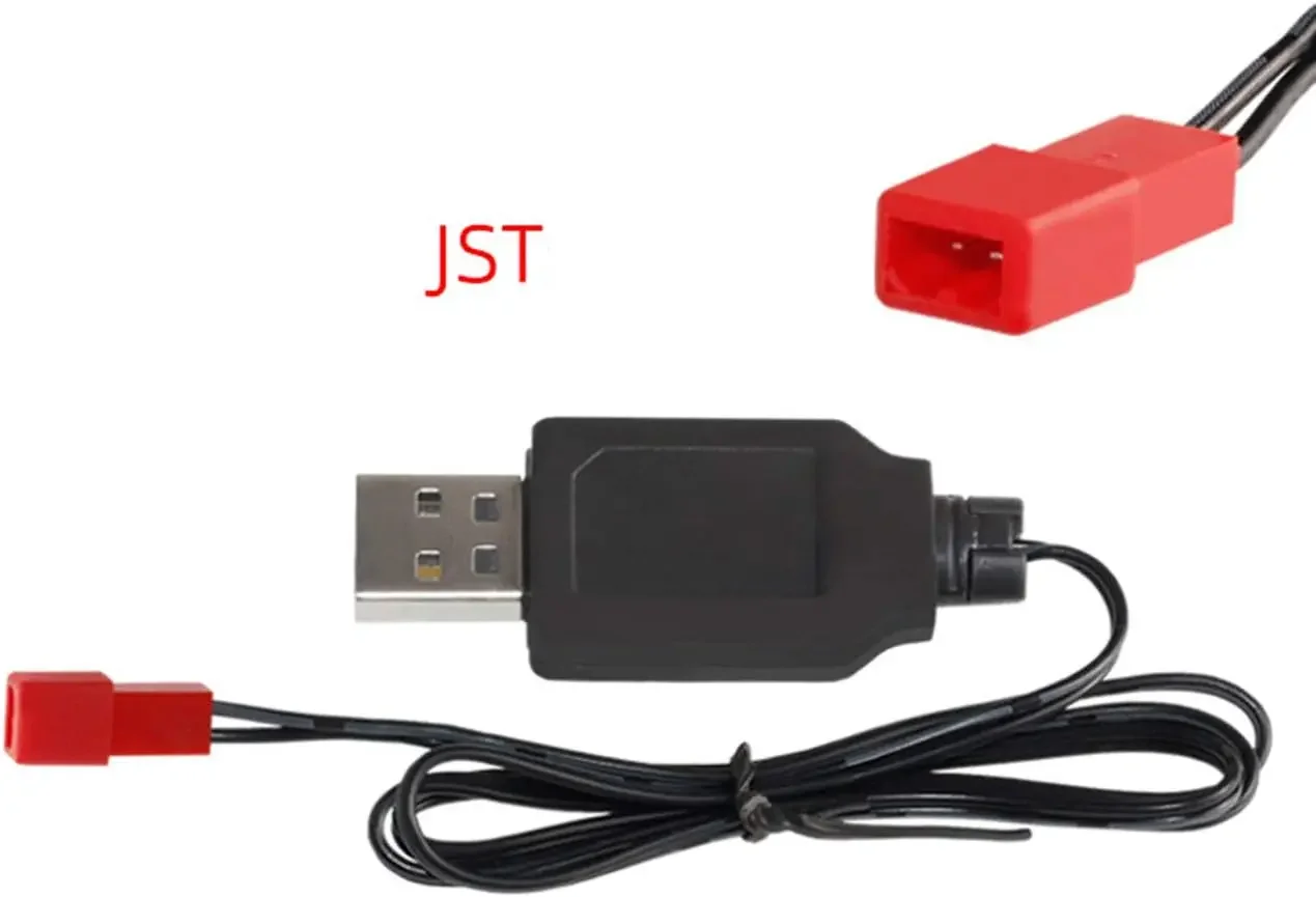 Batería Lipo recargable con enchufe JST, 3,7 V, 1800mAh, 25C, con cargador USB para JJRC A6 H68 RC Drone, piezas de repuesto de cuadricóptero - imagen 5