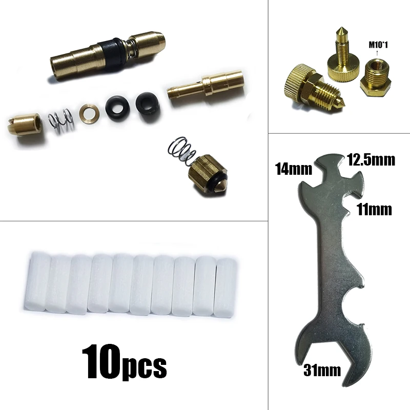 Kits de accesorios de bomba de aire, juego de repuesto de bomba de alta presión, caja fija, llave de pistón de cobre, tornillo de purga 37 unids/set - imagen 4