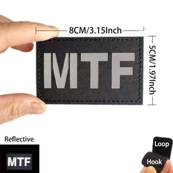Parche táctico reflectante SCP MTF – Velcro para mochila