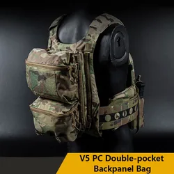 Combinación de entrenamiento de expansión multifuncional, mochila desmontable, equipo táctico ligero, panel trasero de doble bolsa V5 PC