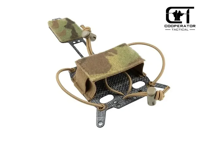 Sistema de retención de paquete de batería de PVS-31 táctico, soporte de baterías Tegris NVG, Panel ajustable para cascos rápidos militares Airsoft - imagen 5