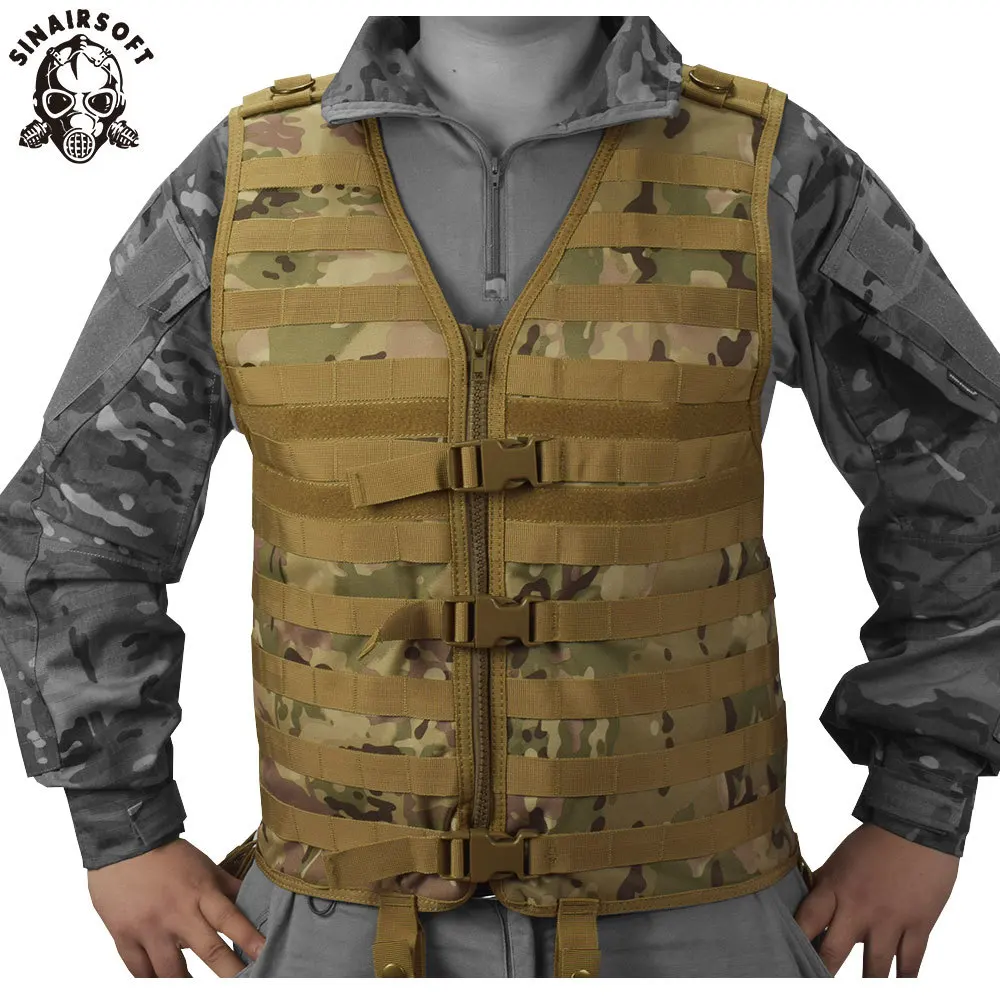 Molle chaleco Modular con bolsillo de hidratación de malla oculta, conjunto de pecho Modular táctico para exteriores, chaleco de caza de nailon - imagen 2