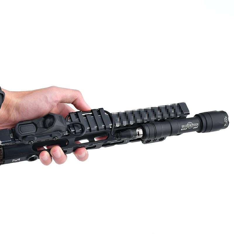 Linterna Surefir M300 M600 con interruptor de presión remoto de doble función AXON con Base de linterna con riel de 20MM de cuero de 5 ranuras - imagen 4
