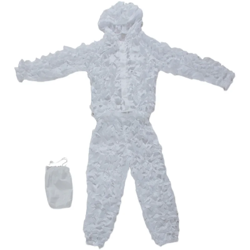 Traje de malla blanca pura para persona Real Cs, traje de camuflaje para francotirador - imagen 5