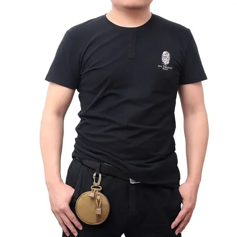 Monedero informal para hombre 1000D, Mini monedero portátil para dinero, soporte para llaves, riñonera, estuche pequeño redondo con cremallera - imagen 5