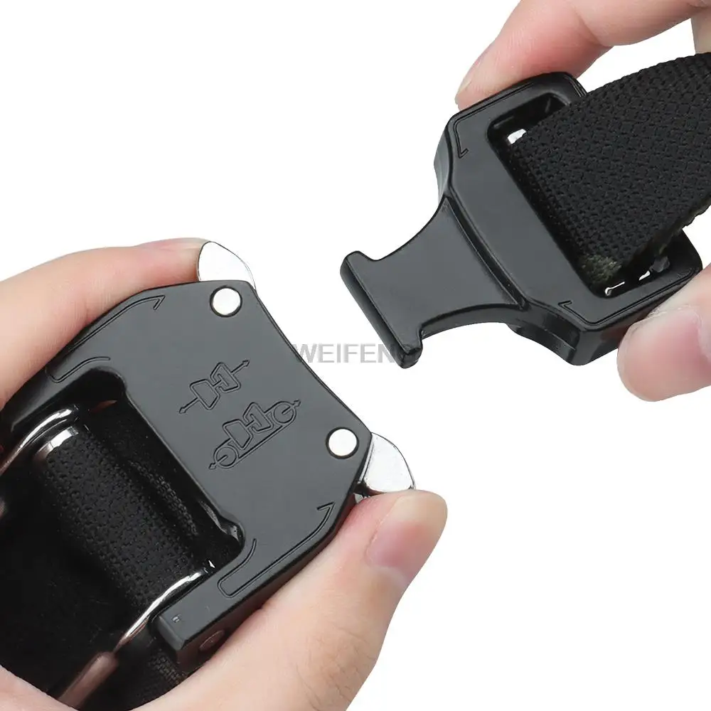 Cinturón de equipo militar de Metal, hebilla Original Molle, corte láser, cintura, caza táctica, doble sello de cintura, liberación rápida - imagen 4