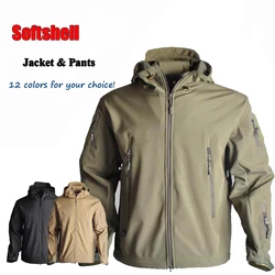 TAD-Chaqueta Softshell táctica de piel de tiburón para hombre, ropa de camuflaje militar para caza al aire libre, abrigo deportivo impermeable