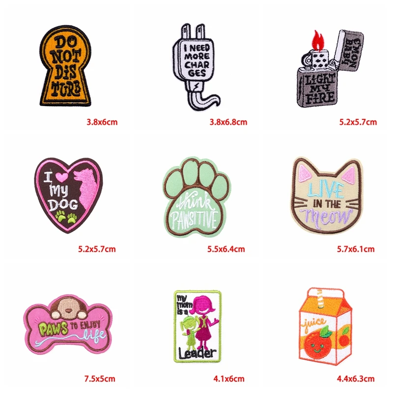 10 Uds. Parche bonito de estilo de dibujos animados para auriculares, taza de piruleta de Pizza, parches bordados, parches para planchar para ropa, parche de gato arcoíris - imagen 4