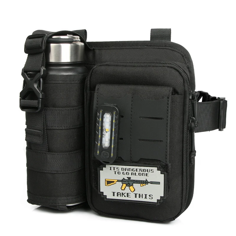 Riñonera táctica para escalada, gran capacidad, para viajes al aire libre, pesca, caza, Camping, funda para botella de agua, bolsa portátil - imagen 5