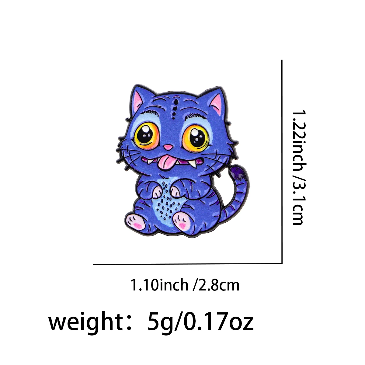 Alfileres esmaltados de tigre, conjunto de broches de animales de dibujos animados, Pin de solapa de Metal, insignia, accesorios para mochila, joyería, regalos para seguidores - imagen 2