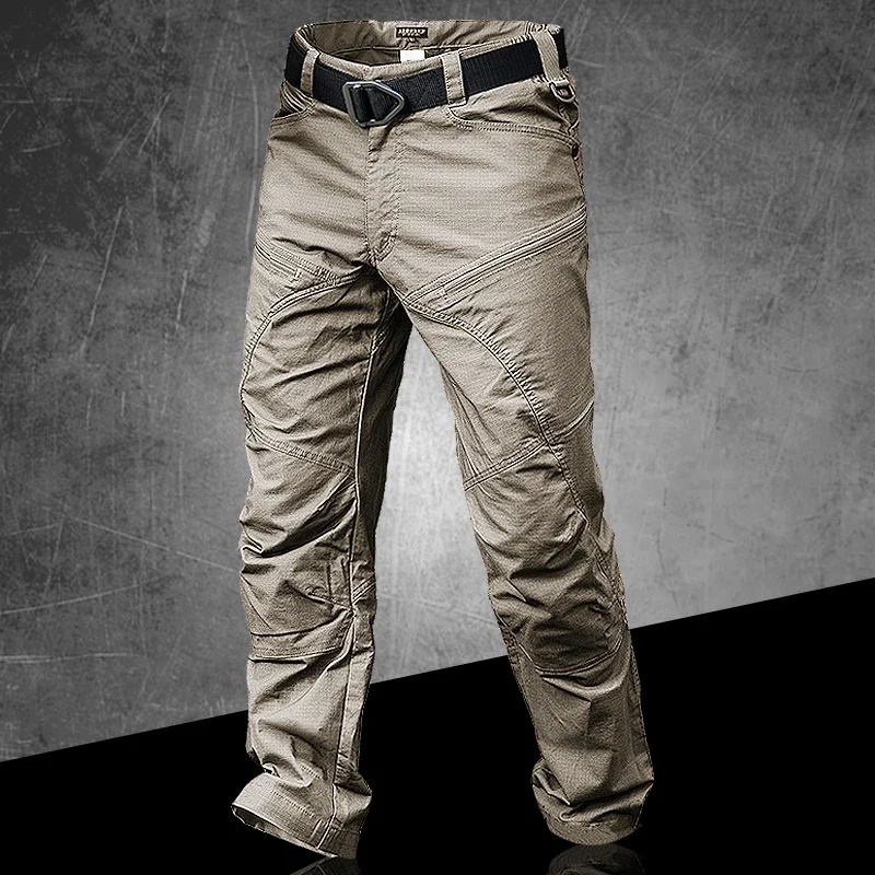 Pantalones tácticos ajustados impermeables para exteriores, pantalones largos de carga transpirables, de secado rápido, para entrenamiento de escalada, primavera y otoño - imagen 5
