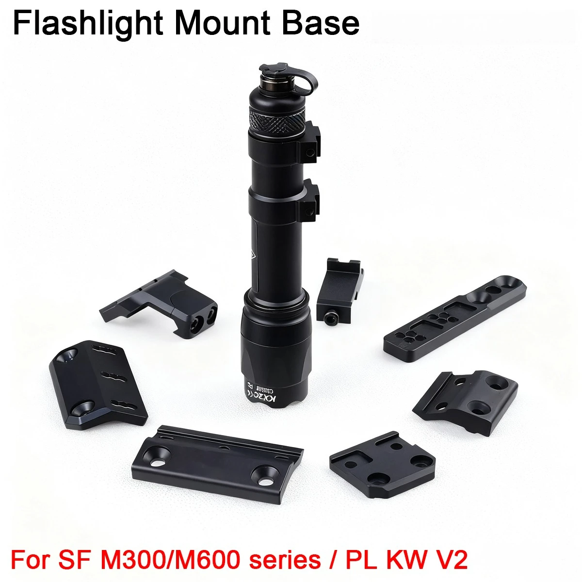 Linterna MLOK Surefire M600 con Base de montaje serie ARIS táctica M600B M600C montaje compensado de luz compatible con riel Mlok Keymod SMR de 20mm - imagen 3