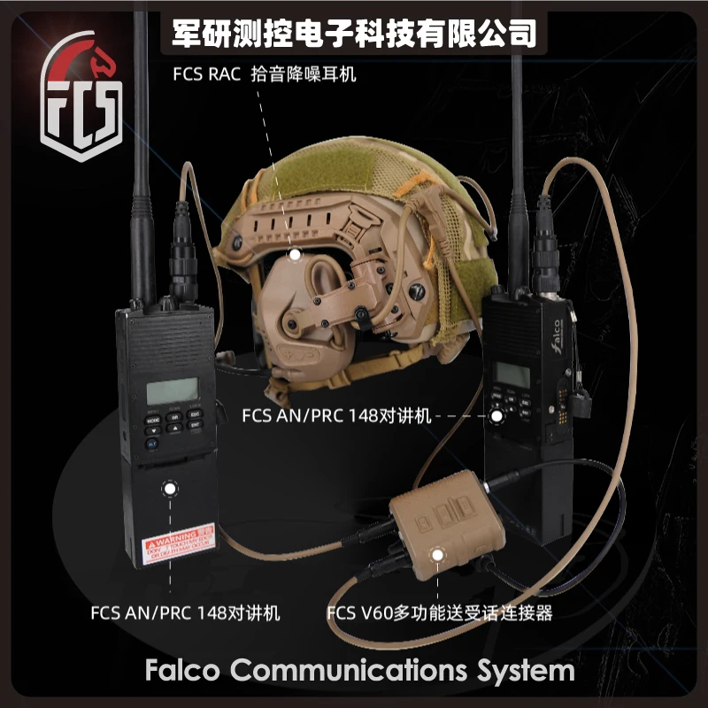 Accesorios para auriculares tácticos AMP y radios PRC148 152 NUEVOS FCS TACTICAL V60 PTT Múltiples funciones Dos canales de comunicación - imagen 2