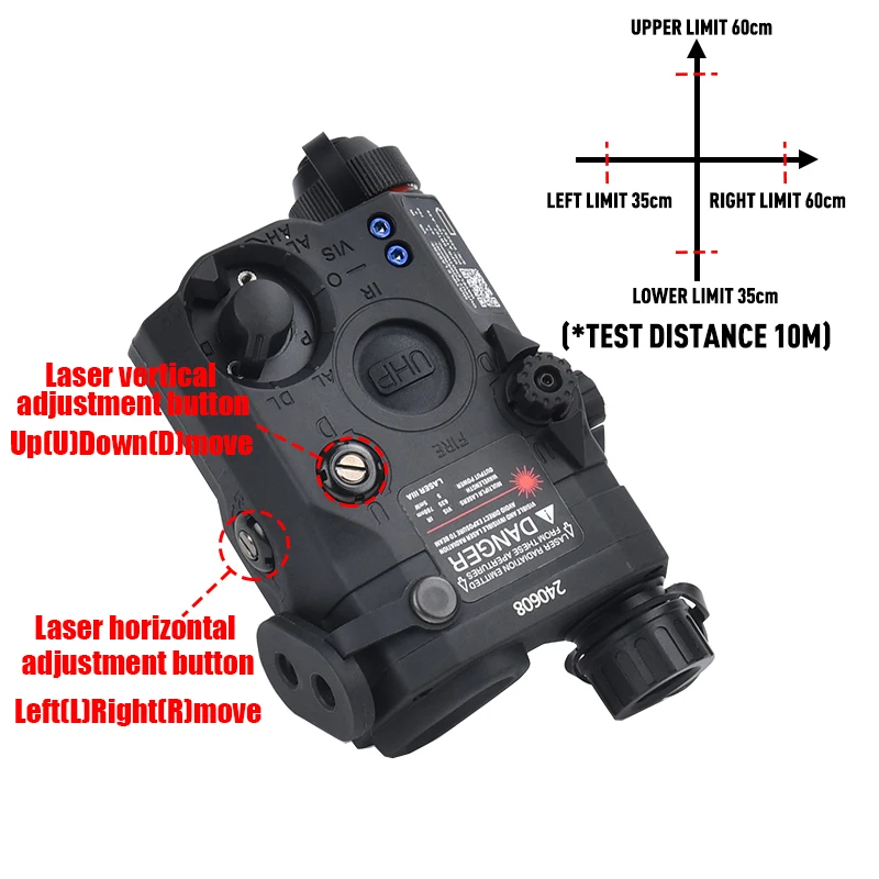 WADSN táctico Airsoft PEQ15 PEQ-15 punto rojo verde IR indicador láser NGAL DBAL M300 M600 linterna estroboscópica arma luz de explorador - imagen 4