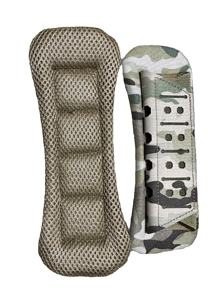 Almohadilla de hombro con correa para chaleco de estilo al aire libre, almohadilla antideslizante transpirable acolchada con corte láser - imagen 4