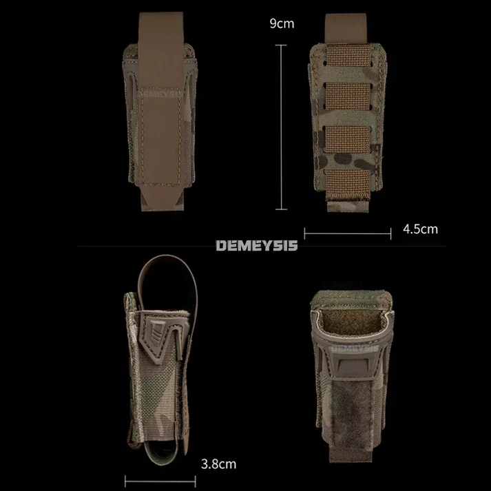 Bolsa táctica Mag de 9MM, bolsas para revistas de pistola Airsoft con placa de cubierta protectora de liberación rápida para cinturones MOLLE, equipo EDC - imagen 3