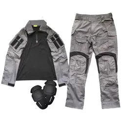 GEN3 Ropa táctica transpirable manga larga Grey Frog con rodilleras