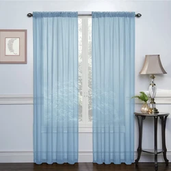 Cortinas translúcidas de tul: voilé elegante para salón, baño