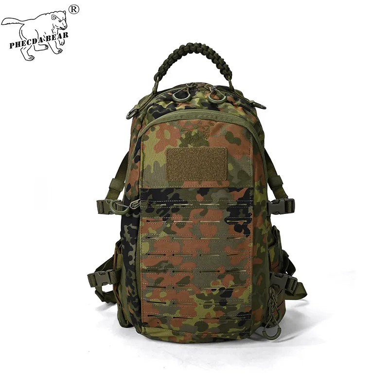 Mochila táctica Flecktarn corte láser nylon 550D portátil - imagen 3