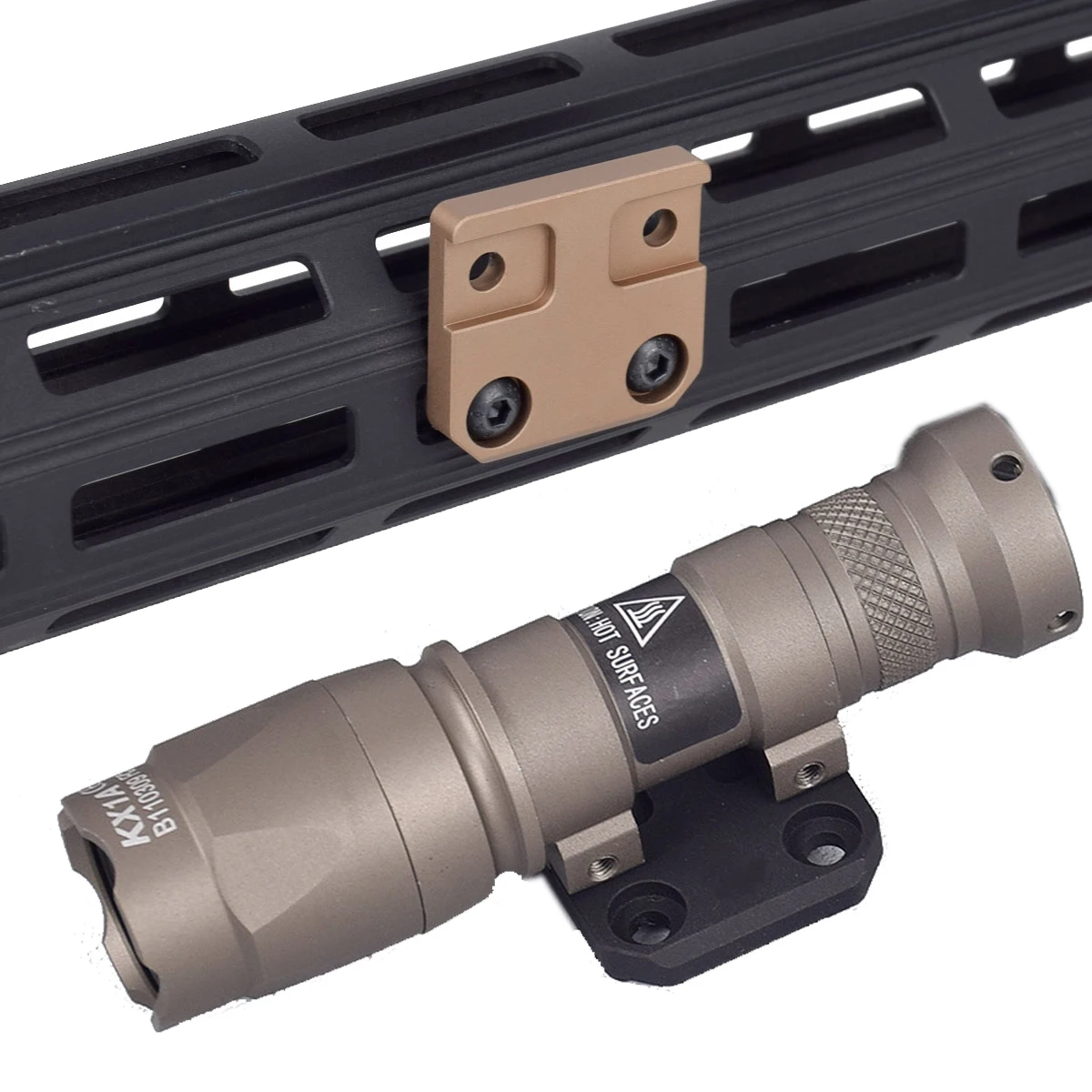 Soporte táctico de explorador compensado serie ARIS para Surefire M300 M600, compatible con Mlok Keymod, Base de riel, armas Airsoft, soporte para linterna - imagen 3
