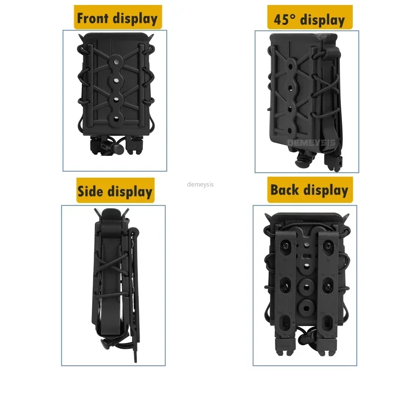 Bolsas tácticas para revistas, cinturón Molle de 5,56mm y 7,62mm, estuche portador de munición de conexión rápida, bolsa Mag - imagen 4