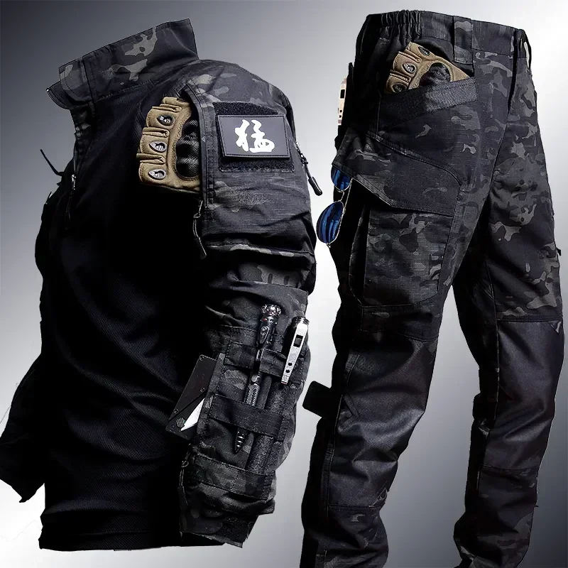 Traje táctico de rana para hombre, ropa Airsoft, conjuntos militares de caza y Paintball, camisas de asalto, pantalones de uniforme para exteriores de fuerzas especiales - imagen 2