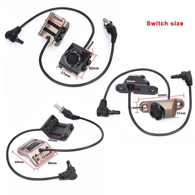 Linterna táctica con botón de presión remota, serie de interruptor, caza, explorador, pistola Airsoft, accesorio para luz de caza M300 M600 - imagen 3