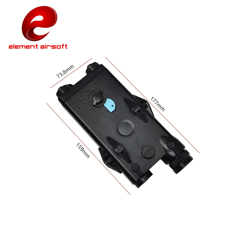 Element PEQ2 Diseño láser rojo Función láser táctica PEQ-2 Caja de batería de contorno frontal Material de nailon de riel de 20 mm - imagen 4