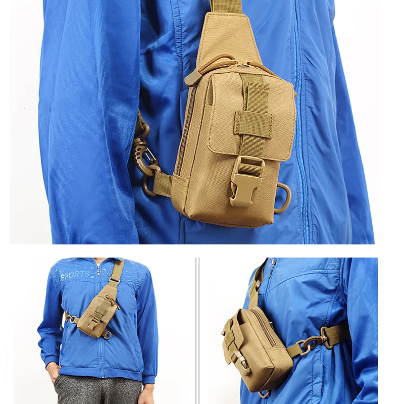 Bolsa táctica MOLLE de pecho portacargadores para senderismo - imagen 4