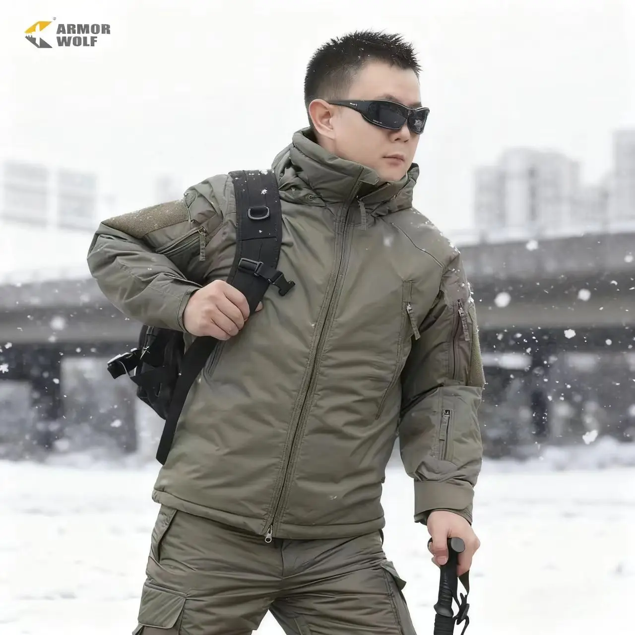 Camuflaje de nieve al aire libre MCAP DELTA 4,0 ropa/pantalones de algodón cálidos resistentes al frío polar de alta resistencia, ropa táctica de algodón - imagen 3