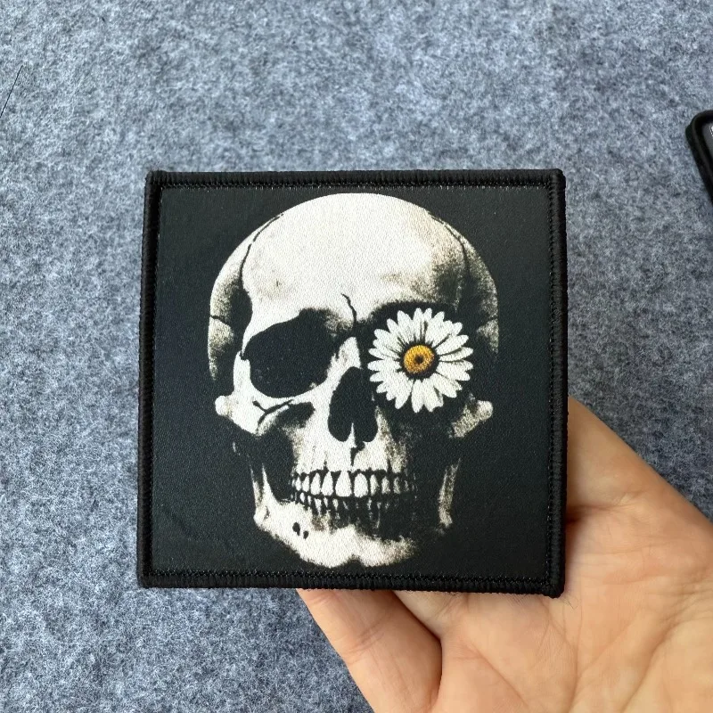 Parches bordados góticos calavera lobo demonio – Gancho y bucle - imagen 4