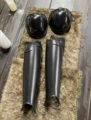 A set of leg guards