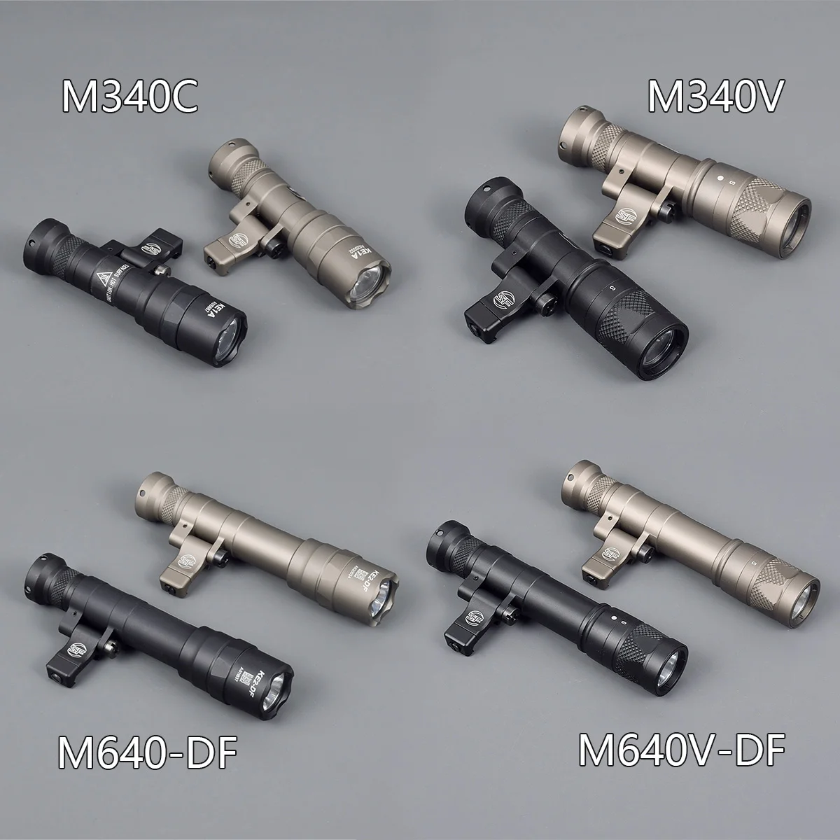 Linterna táctica Surefire M340 DF M640 SF, luz Led de explorador M340C, riel Picatinny de 20mm, montaje M LOK, lámpara de caza Airsoft - imagen 2