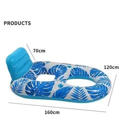 Sillón flotante inflable adulto con respaldo para piscina y playa