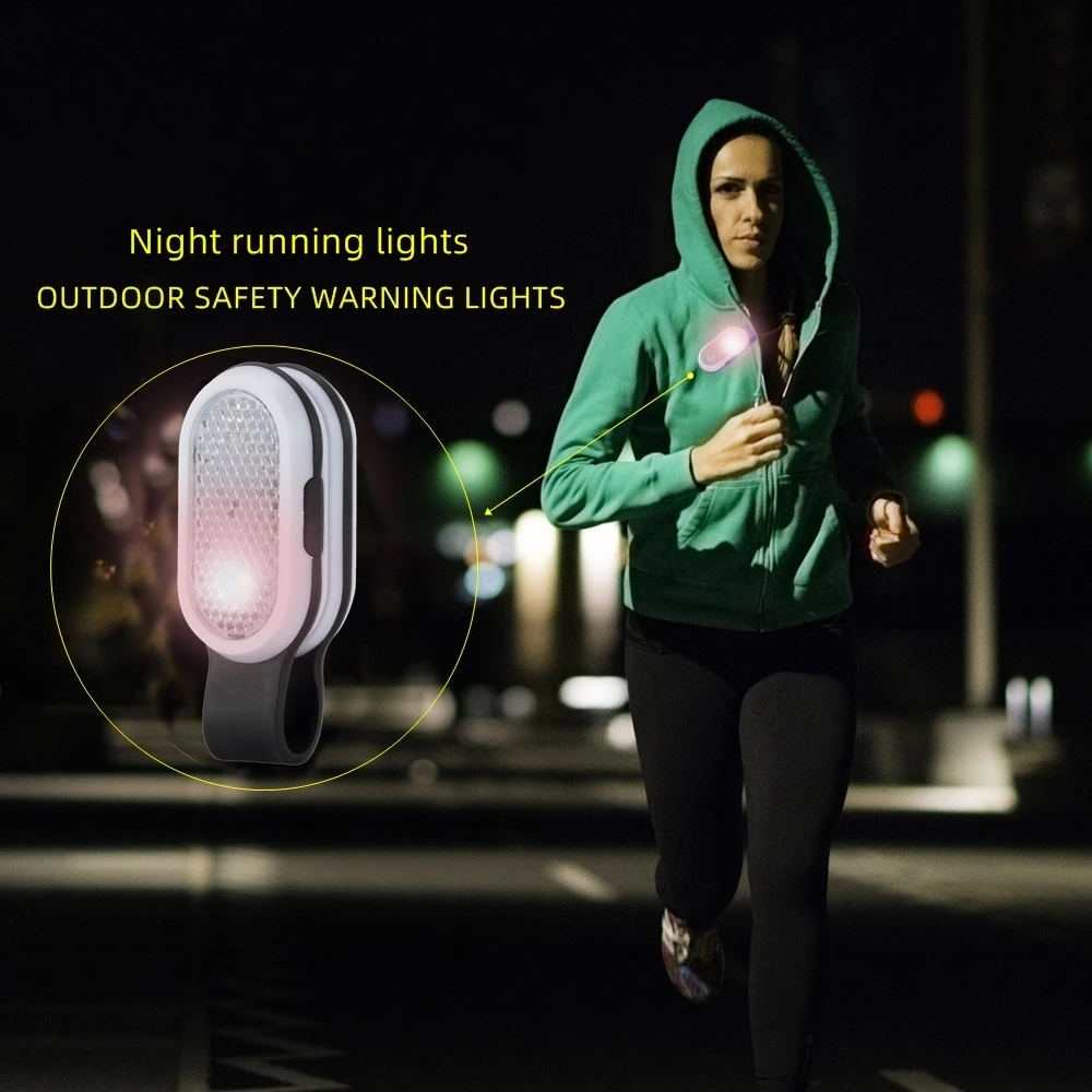 Luz de emergencia con Clip magnético para correr de noche, mochila de seguridad para deportes, caminata, Camping, trabajo de enfermera, lámpara de advertencia con flash rojo