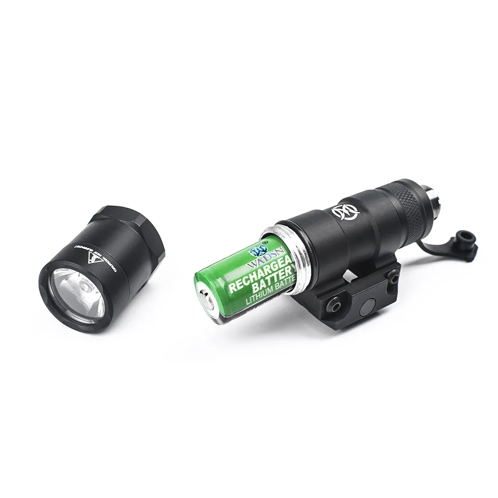 Wadsn-Mini Luz de explorador táctico M300B, M300, M600B, Flahslight con montaje Offset para Mlok Keymod, lámpara de caza con Base de riel de 20mm - imagen 3
