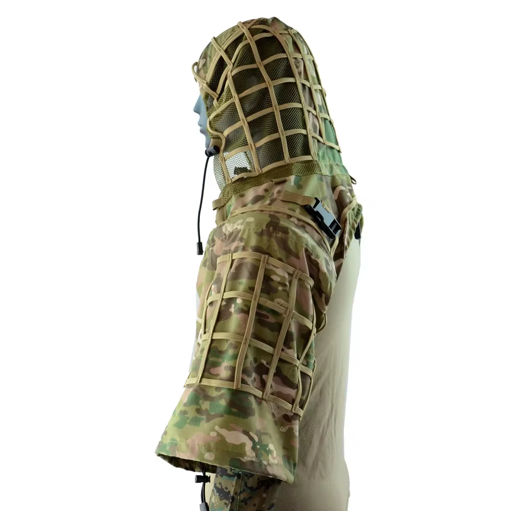 Traje táctico Ghillie Multicam Airsoft, traje de camuflaje para tiro de francotirador, abrigo de caza, traje de tela antidesgarro para el bosque - imagen 4