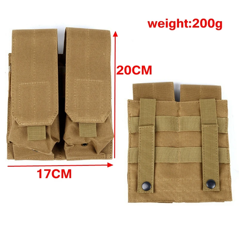 5,56 M4 cuatro cartuchos bolsa individual doble para revistas para M6 AR M4 AR15 Rifle pistola Mag bolsa Molle bolsa chaleco accesorio - imagen 2