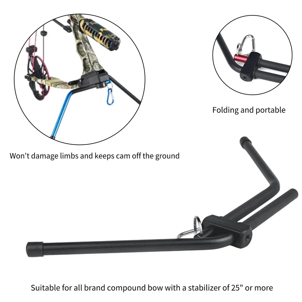 Soporte de arco compuesto de Metal, soporte de arco compuesto ajustable, soporte para arco de tiro con arco, práctica de caza, objetivo, 1 ud. - imagen 3