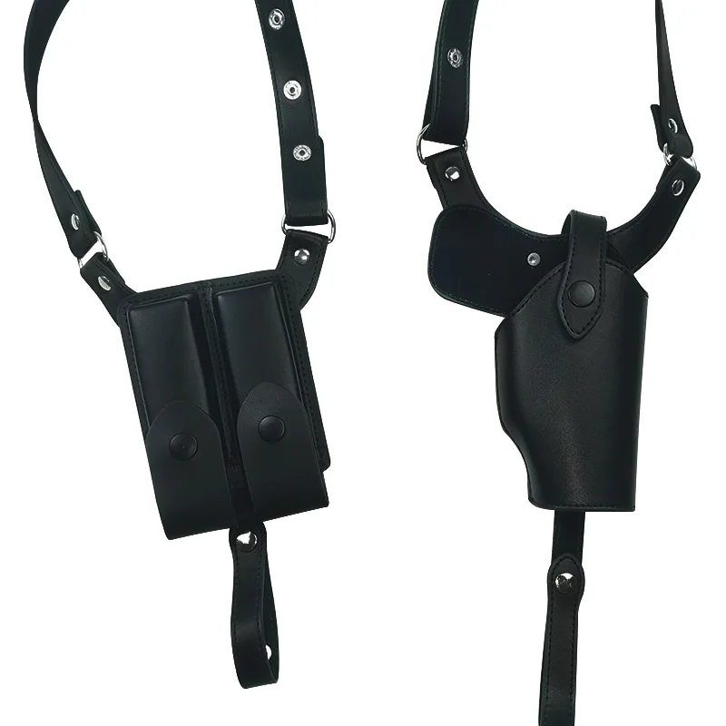 Funda de pistola de cuero táctico VULPO, funda oculta con bolsa Mag para mano derecha, 1911, P320, Glock/M9/92 - imagen 3