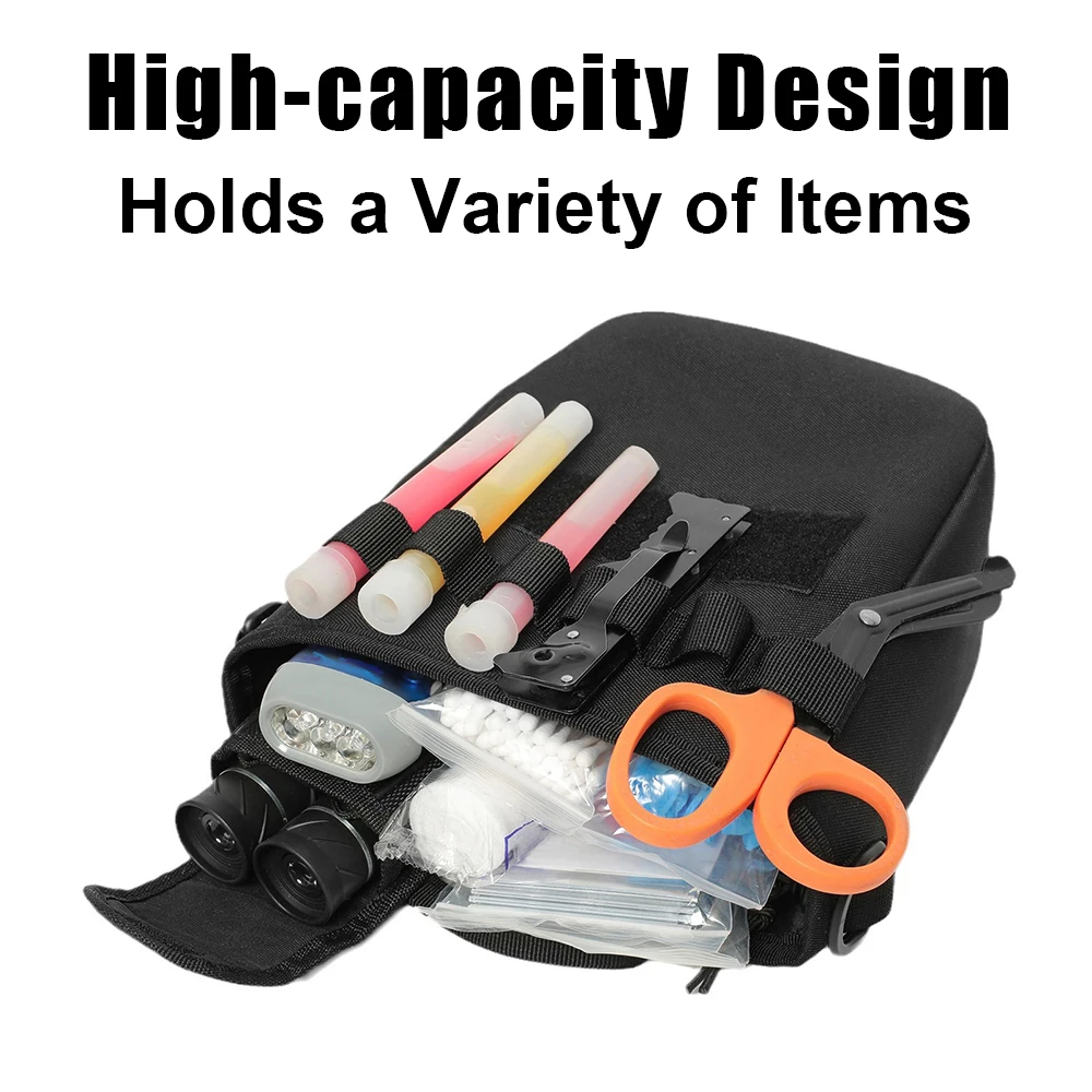 Bolsa de almacenamiento táctica con cordón, bolsa Molle multiherramienta, accesorios de caza, bolsa médica desmontable - imagen 2