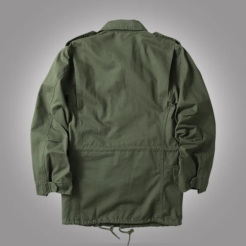 Chaqueta de campo M65 para hombre, abrigo de mezclilla con múltiples bolsillos, chaqueta táctica militar, cortavientos informal Vintage de gran tamaño - imagen 5