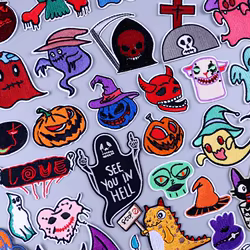 Parche termoadhesivo Halloween para ropa – Payaso fantasma calabaza