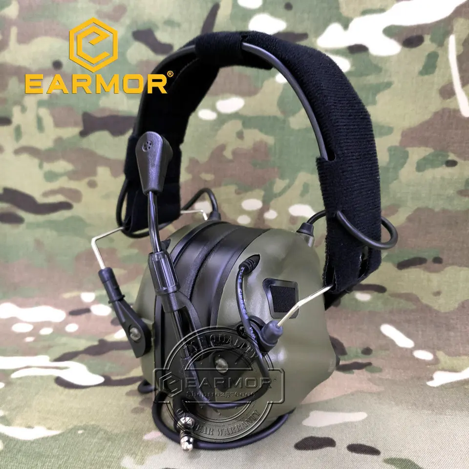 Earmor-auriculares tácticos M32 MOD4, audífonos con cancelación de ruido verde, comunicación de aviación, Softair 2 - imagen 3