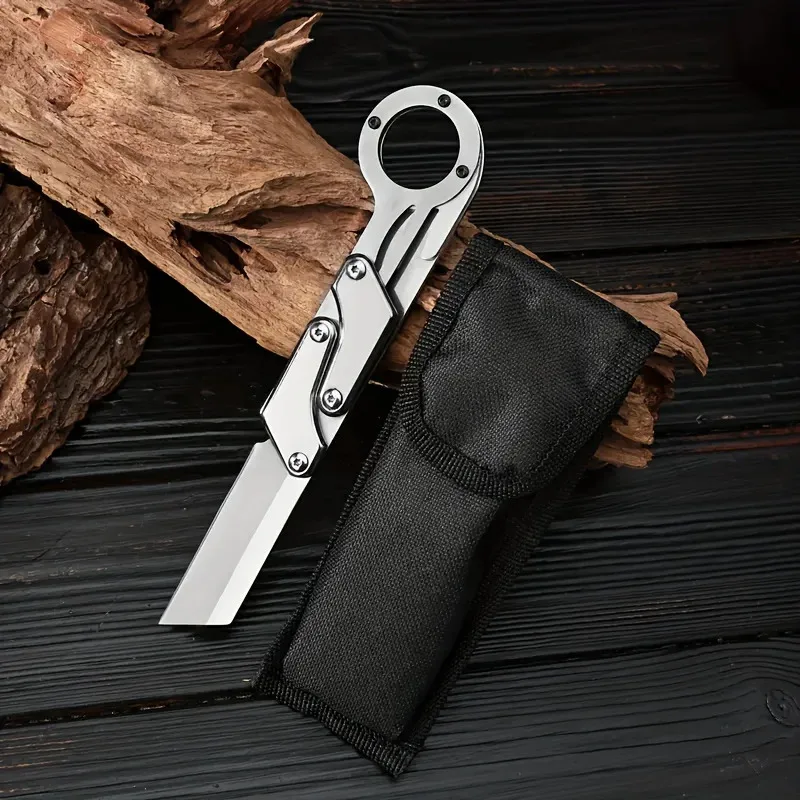 Cuchillo táctico plegable multiusos acero inoxidable para exteriores - imagen 2
