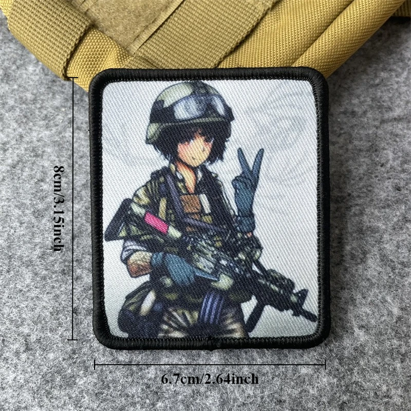 Parche táctico para niña, gancho y bucle, insignia de moral militar, brazalete, ropa, mochila, pegatinas - imagen 3