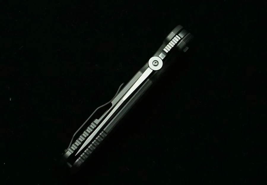 LEMIFSHE cuchillo táctico plegable titanio, mango fibra carbono - imagen 5