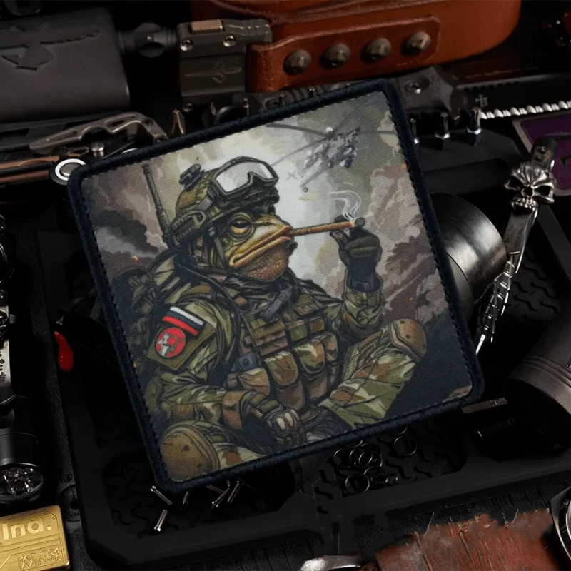 Parche táctico de moral "Mednesday, my dudes", emblema de gancho y bucle impreso, insignia militar, brazalete de combate, pegatinas para mochila - imagen 5