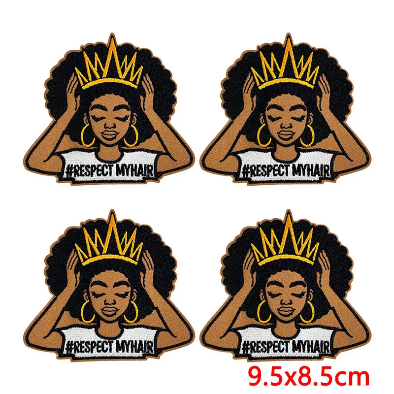 Parche termoadhesivo Black Girls Been Magic bordado DIY - imagen 4