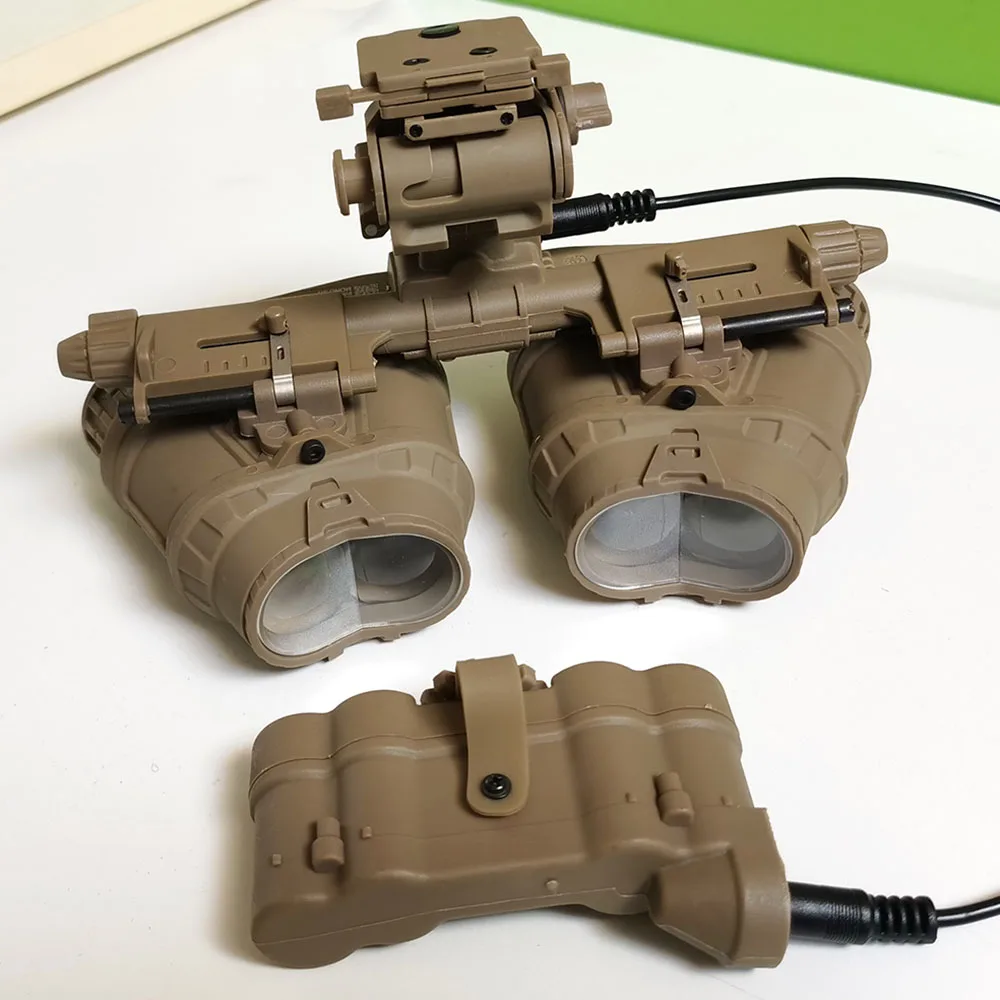 Casco táctico Airsoft Paintball GPNVG 18 gafas DE visión nocturna NVG modelo simulado plástico L4G24/L4G69 NVG montaje BK/DE - imagen 2